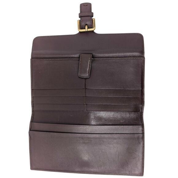 Authentic Burberry Haymarket Check Bifold Wallet w/ Gold Buckle - Picture 4 of 7